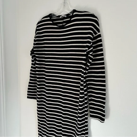 Zara Sweater Dress Striped Long Sleeves Black and White Size Small - Picture 7 of 15